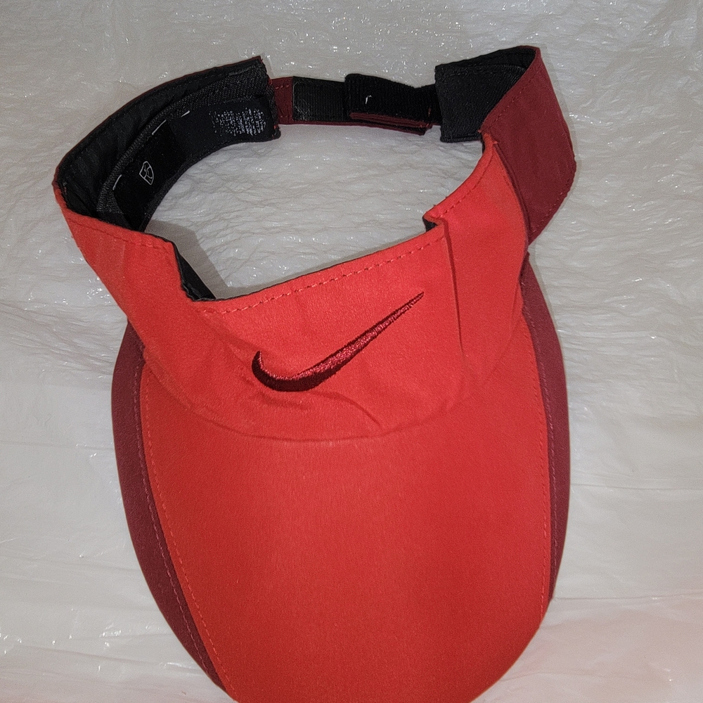 Red Nike Visor Hat